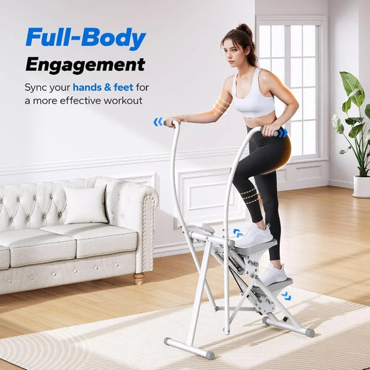 Stair Stepper for Home Gym Exercise New Version Stairmaster for Full-Body Workout Compact Folding Stair Climber with Extended S