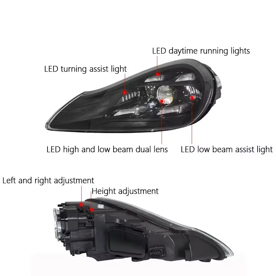TYPY Car For Porsche Cayenne 957 Headlamp 2007-2010 Upgraded Styling New LED Headlights Dynamic Turn Signal Lamp Car Accessories