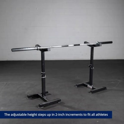 Titan Fitness Independent Bench Press Spotter Stands with Adjustable Uprights for Home and Gym Use Supports Up to 700 LB Ideal