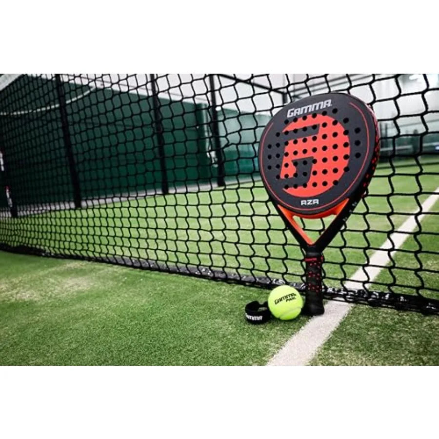 Padel Racket – Teardrop Shape for Power & Control, Microbead Texture for Precision & Spin, Lightweight, Durable Racquet for Begi