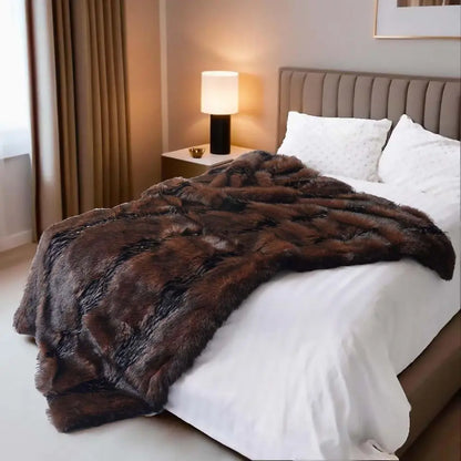 Faux Fur Blanket Luxury Fur Throw Blanket Sofa Fluffy Blanket Super Warm Elegant Cozy Fuzzy Throw Blankets for Couch, Armchair a
