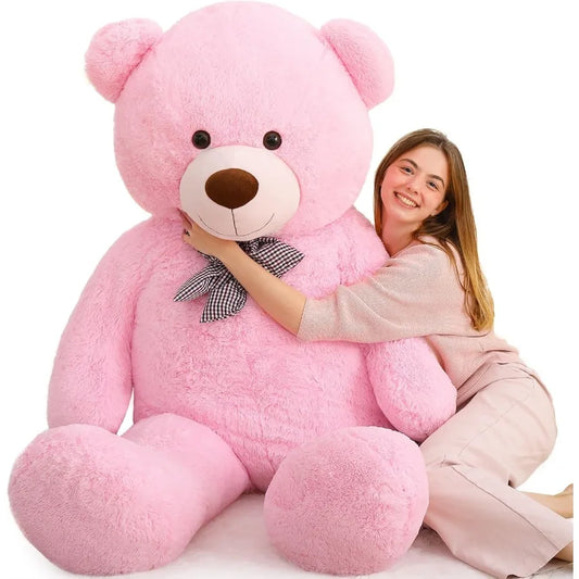 6 Feet Tall Pink Giant Teddy Bear Stuffed Animal for Valentine's Christmas Birthday Gift Soft Plush Toy for Boyfriend Girlfrien
