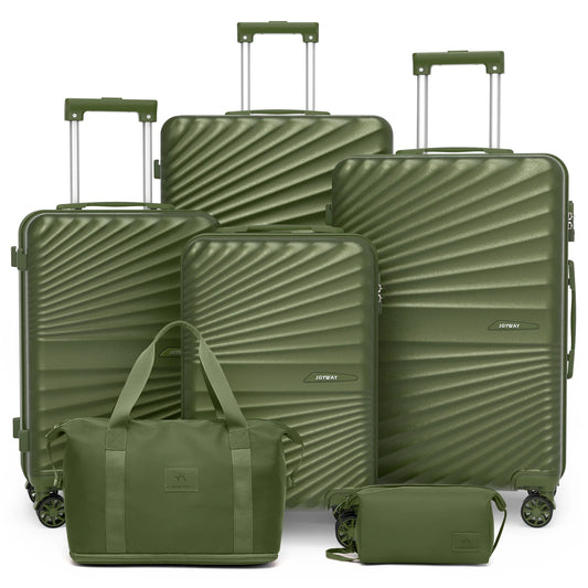 Joyway 6-Piece Travel Luggage Set, Lightweight Durable Suitcase, TSA Lock, Spinner Wheels