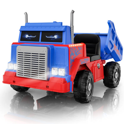 LIGIANT 24V Ride On Dump Truck for Big Kids, 4WD/2WD, Remote, Dump Bed, LED, Bluetooth, Suspension, Perfect Christmas Gift