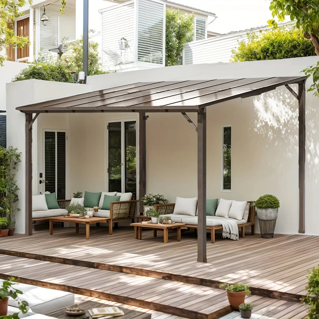 POLAR AURORA 10x12FT Hardtop Gazebo, Aluminum Frame & Galvanized Roof  All-Weather Pavilion for Patio, Backyard w/ Easy Assemble