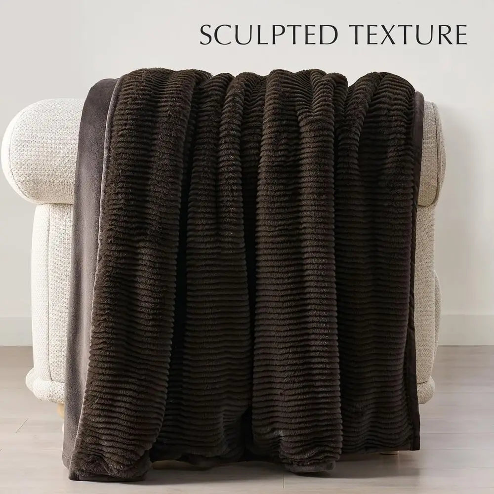 Ultra Sot aux ur Throw Blanket or Couch, Luxury Scuted Texture aux Rabbit ur Blanket or Bed, luy Thick Plush Warm uzzy Throw, 92