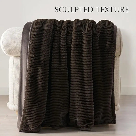 Ultra Sot aux ur Throw Blanket or Couch, Luxury Scuted Texture aux Rabbit ur Blanket or Bed, luy Thick Plush Warm uzzy Throw, 92