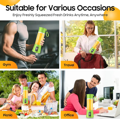 2025 Upgraded Portable Smoothie Blender - Type-C Rechargeable, 13oz Travel Blender, 20,000Rpm, BPA-Free, Ideal for Gym & Office