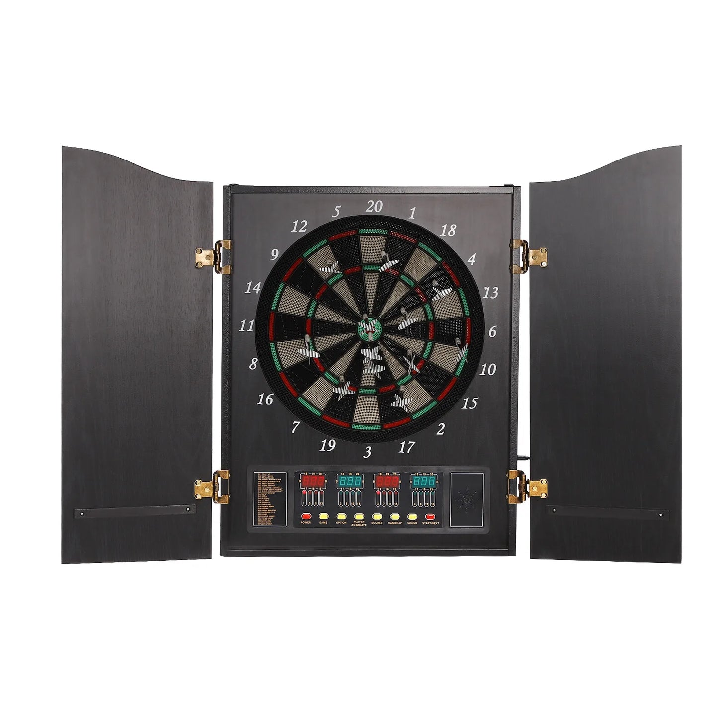 Modern Black Dartboard Cabinet Set Dart Board Electronic Scoreboard Dart Machine Cabinet