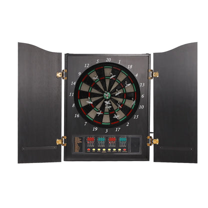 Modern Black Dartboard Cabinet Set Dart Board Electronic Scoreboard Dart Machine Cabinet