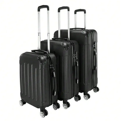 3X Luggage Travel Set Bag TSA Lock ABS Trolley Spinner Carry On Suitcase