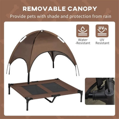 Outdoor Pet Cot Canopy Waterproof Sunproof Dog Bed Durable Steel Frame Folding Camping Pet Tent Portable Dog Cat Awning Tent