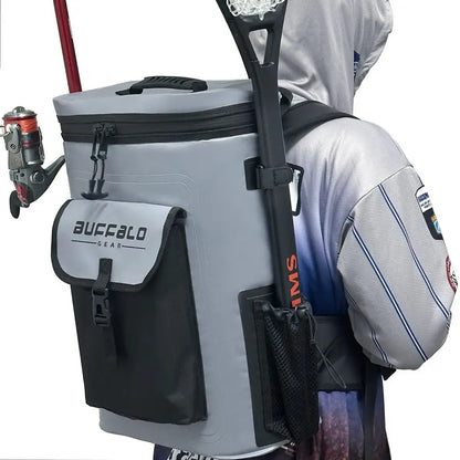 Gear Fish Cooler Backpack 32Qt Waterproof Fishing Backpack Cooler Portable Fish Bag, Keep Ice Cold More Than 24 Hours