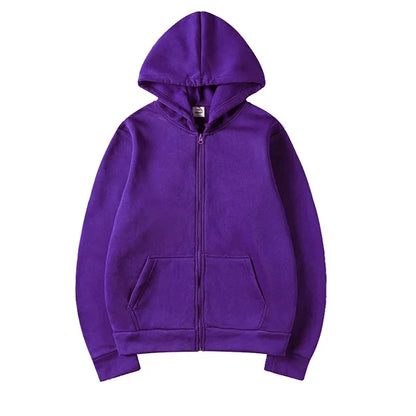 Men's Zip Up Hoodies Casual Zipper Jacket Coats Women Fleece Autumn Winter Harajuku Gothic Hooded Sweatshirts Sports Streetwear
