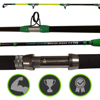 1Piece Medium Heavy Catfishing Rod Master Series Chop Stick for Baitcasting Fishing 7'6 Ideal for Deep Water and Heavy Lure App
