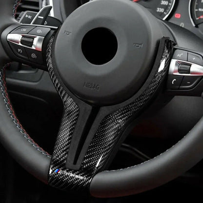 Pangolin Suede Carbon Fiber Steering Wheel Trim Replace Fit For BMW M2 M3 M4 M5 M6 X5M Car Interior Parts