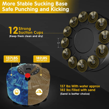 Adult boxing pole with suction cup, boxing pole with gloves, gym fighting training, mma, taekwondo, Sanda, boxing sandbag