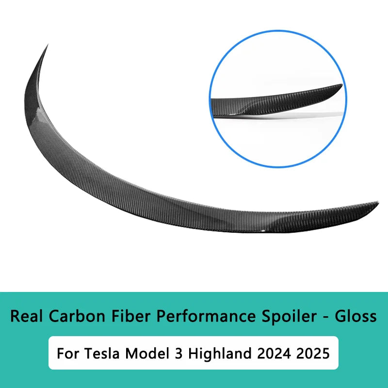 Model Y Juniper Spoiler for Tesla Model 3 Highland Real Carbon Fiber Spoiler High Performance Rear Trunk Tail Wing Car Accessory