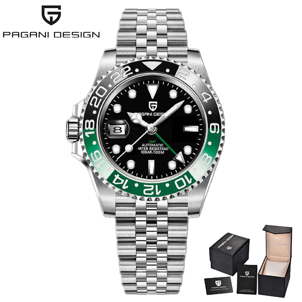 PAGANI DESIGN New V2 40MM GMT Men watch Mechanical Watches Luxury Automatic Watch Men Sapphire waterproof Wrist Watches for men