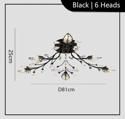 Modern Crystal Ceiling Chandelier Indoor Lighting Chandeliers  For Living Room Bedroom LED Fixture Lights Winfordo Lighting