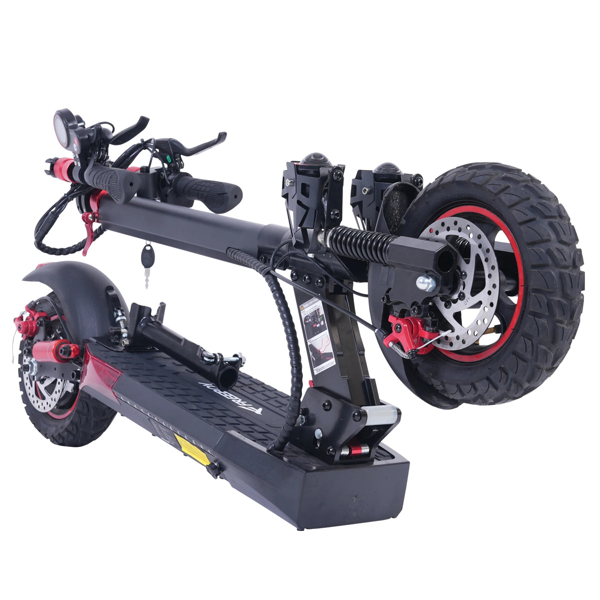 FREEBOY J01 Foldable Electric Scooter, 100KG Max Load, 48V 15.6Ah Battery, Dual Disc Brakes, Adult Electric Scooter, Lightweight Body, 10‑Inch Tubeless Tires, Electric Scooter for Daily Short‑Trip Commuting