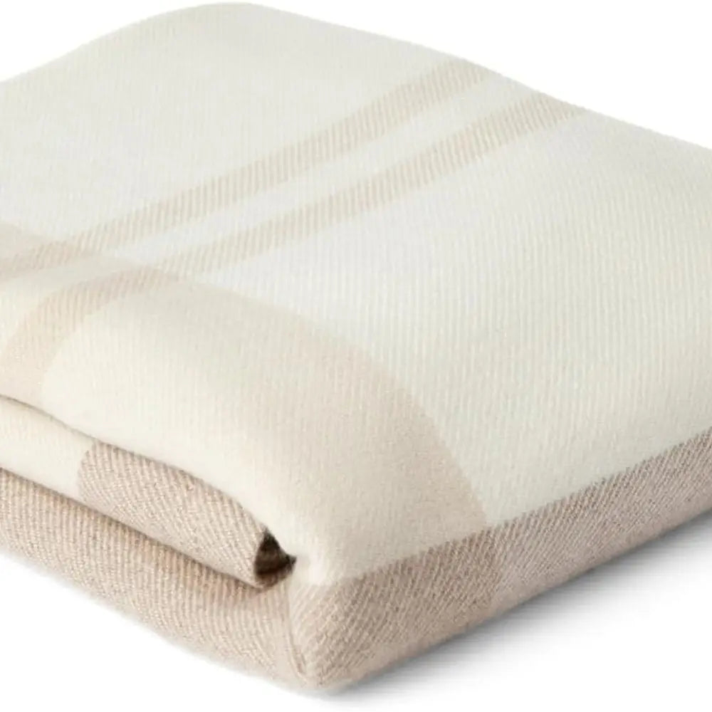 100% Pure Cashmere Throw Blanket for Couch, Sofa & Bed, Ultra Soft Woven Cashmere Blanket Throw, Large Full Size 73” x 54”, Off-