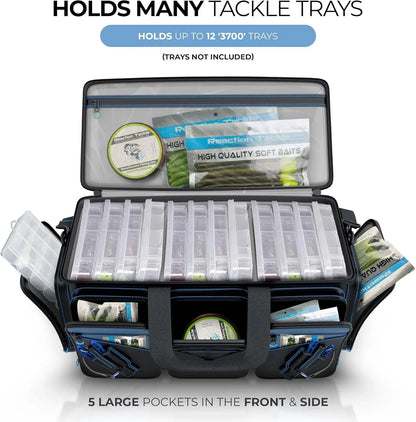 Tackle Bag - saltwater resistant fishing bag, 1000D PVC waterproof material with divider, can hold 3600 or 3700 pallets