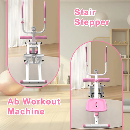 ‌2-in-1 Stair Stepper & Ab Workout Machine – Multifunctional Home Gym Equipment