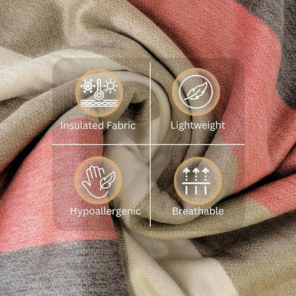 Wool Throw Blanket | Warm, Ultra-Soft, Breathable, Non-Itchy Blanket-Throw | Hypoallergenic and Beautiful Fabric (Brick Red)