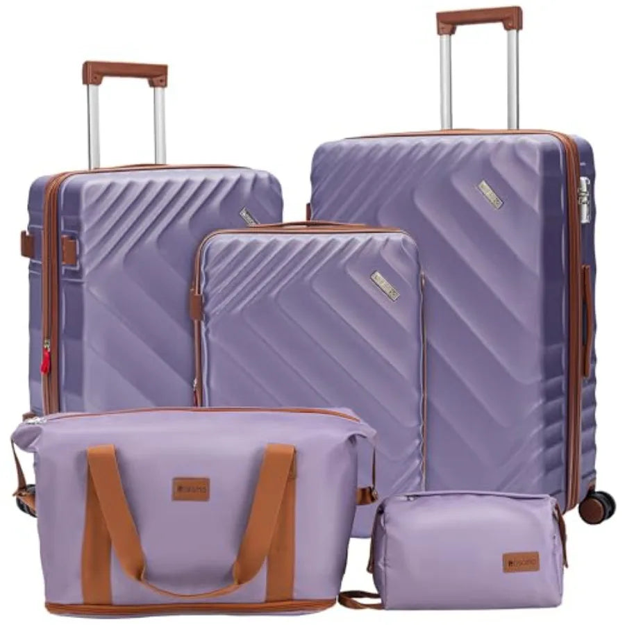 5-Piece Hard Shell Expandable Luggage Set, Airline Approved Carry-On
