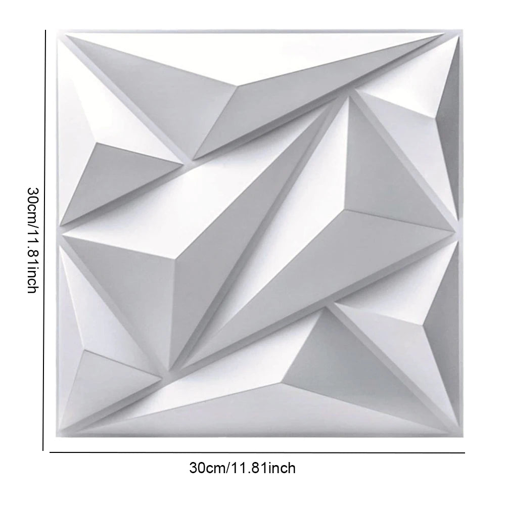 50/100Pcs Wall Decoration Stickers 30x30cm 3D Wall Paper Self-Adhesive Tile 3D Wall Sticker for Living Room Lobby Bedroom Office