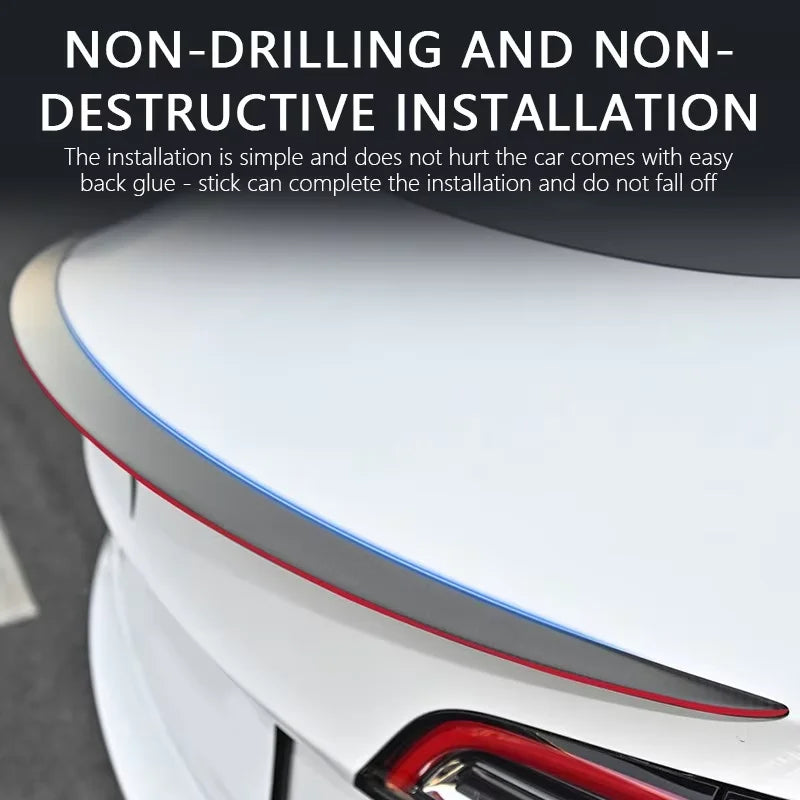 Real Carbon Fiber Spoiler for Tesla Mode Y 2024 - 2020 Accessories Car Rear Trunk Tail Wing Original Spoiler Modification Parts