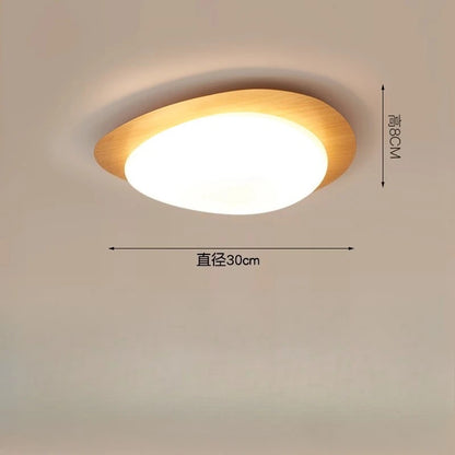 Minimalist bedroom light led Nordic ceiling light medium antique walnut color bedroom book room balcony light retro