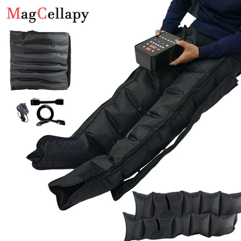 6 Chambers Air Compression Massage System Whole Body Massager Compression Pump Recovery Boots Foot Leg Massage Machine AirWrap