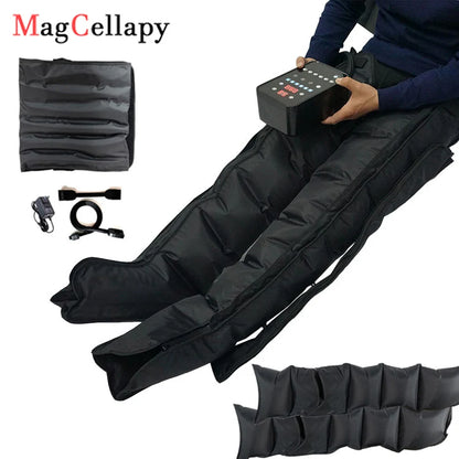 6 Chambers Air Compression Massage System Whole Body Massager Compression Pump Recovery Boots Foot Leg Massage Machine AirWrap