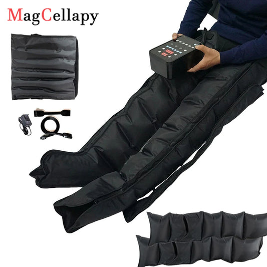 6 Chambers Air Compression Massage System Whole Body Massager Compression Pump Recovery Boots Foot Leg Massage Machine AirWrap