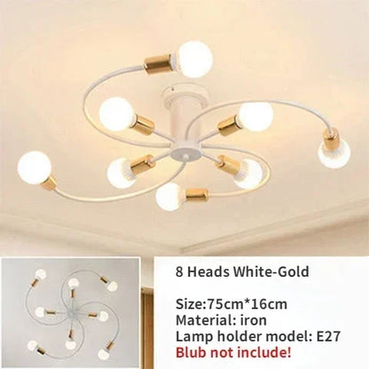 Nordic Minimalist LED Ceiling Lamp Living Room Restaurant Bedroom Children's Room Chandelier Modern Creative Home Decor Lighting