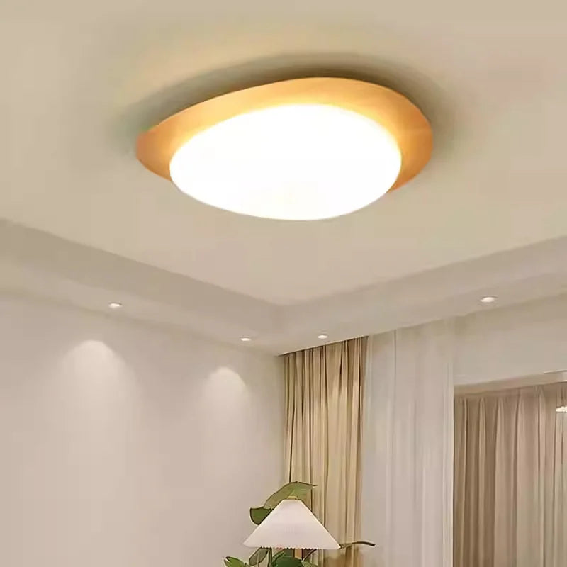 Minimalist bedroom light led Nordic ceiling light medium antique walnut color bedroom book room balcony light retro