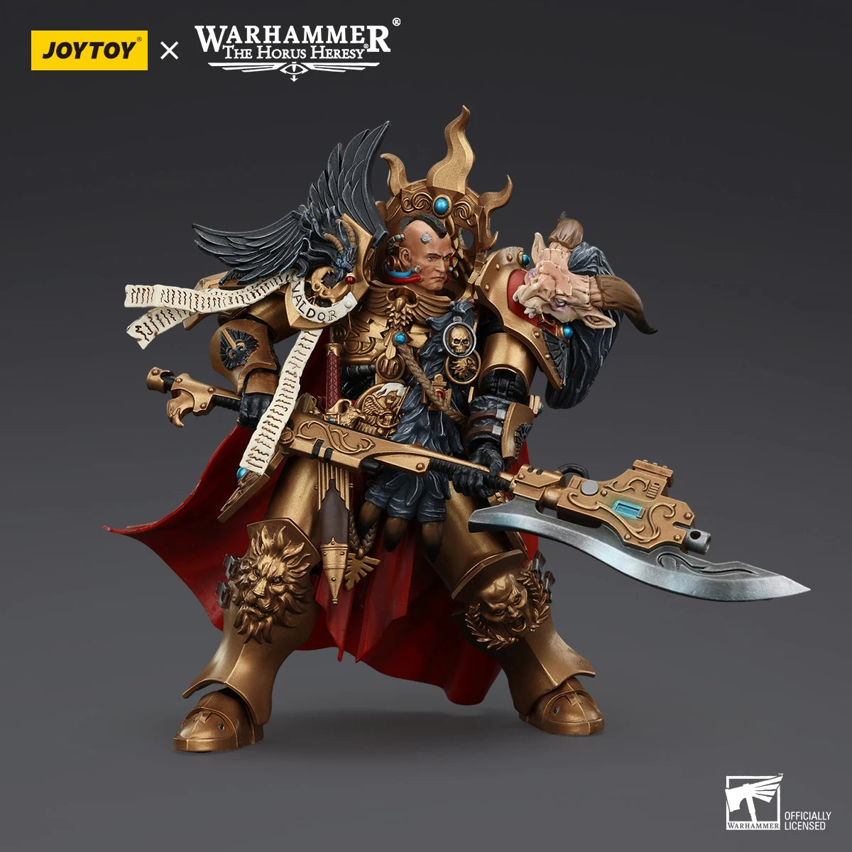 JOYTOY Warhammer The Horus Heresy Legio Custodes Constantin Valdor, Captain-General of the Legio Custodes Collection Adults Gift