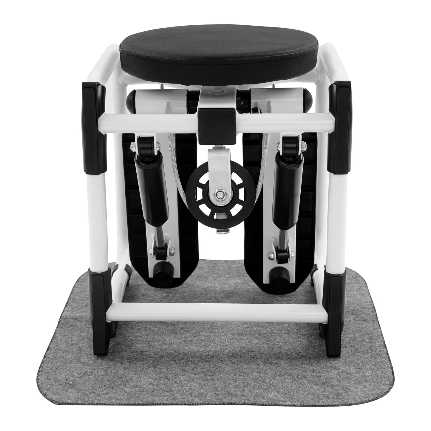 Multi-Function Stepper with Seat, Resistance Bands & Anti-Slip Mat, Exercise Stepper with LED Display, Home Workout Equipment