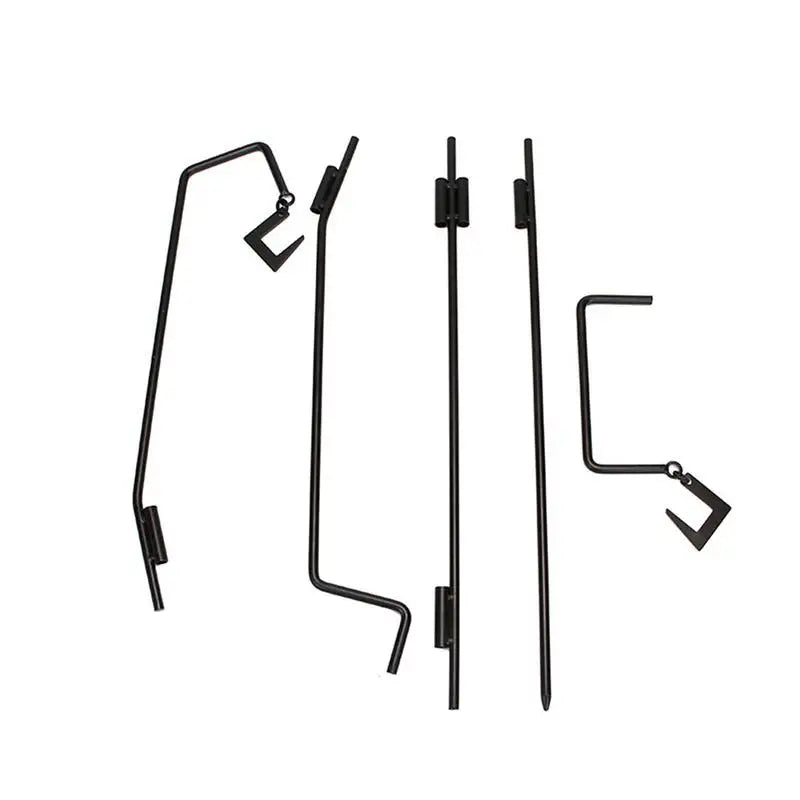 Shepherd Hook Stand Collapsible Lantern Pole Light Stand Holder Lighting Ground Stake Portable With Storage Bag For Picnic