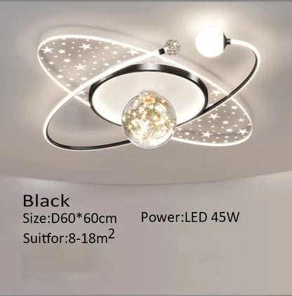 Modern bedroom ceiling light Children's room Round chandelier Creative LED living room interior ceiling decorative lighting