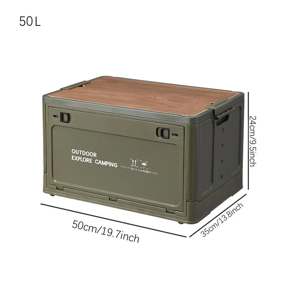 Outdoor Camping Folding Storage Box Tourist Table Car Storage Box Travel Storage Bin With Lids And Handles Camping Equipment