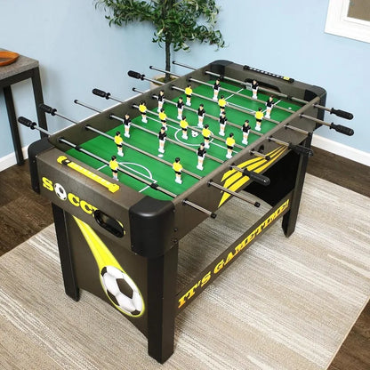 Sunnydaze 48-Inch Foosball Table for Home, Game Room with 2 Balls - Standard Size Soccer Tabletop