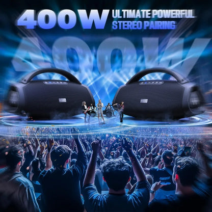 High-Volume Boom Box X20: 330W Peak Power, 7.5-Inch Subwoofer, 2.1 Channel, Waterproof Bluetooth Speaker