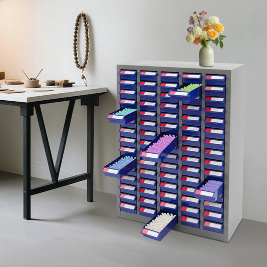 Parts Cabinet 75 Drawers Tool Cabinet Bolt and Nut Tool Storage Box for Garage Office Warehouse