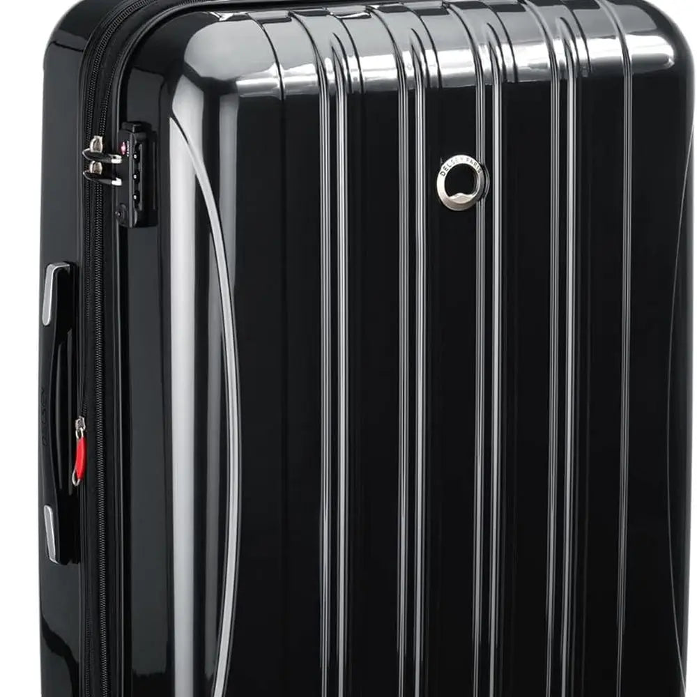 Expandable Hardside Spinner Luggage, Black, Medium 24 Inch