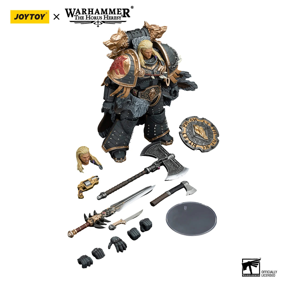 [IN STOCK]JOYTOY Warhammer 30K 1/18 Action Figure Space Wolves Leman Russ Primarch of the VIth Legion Model