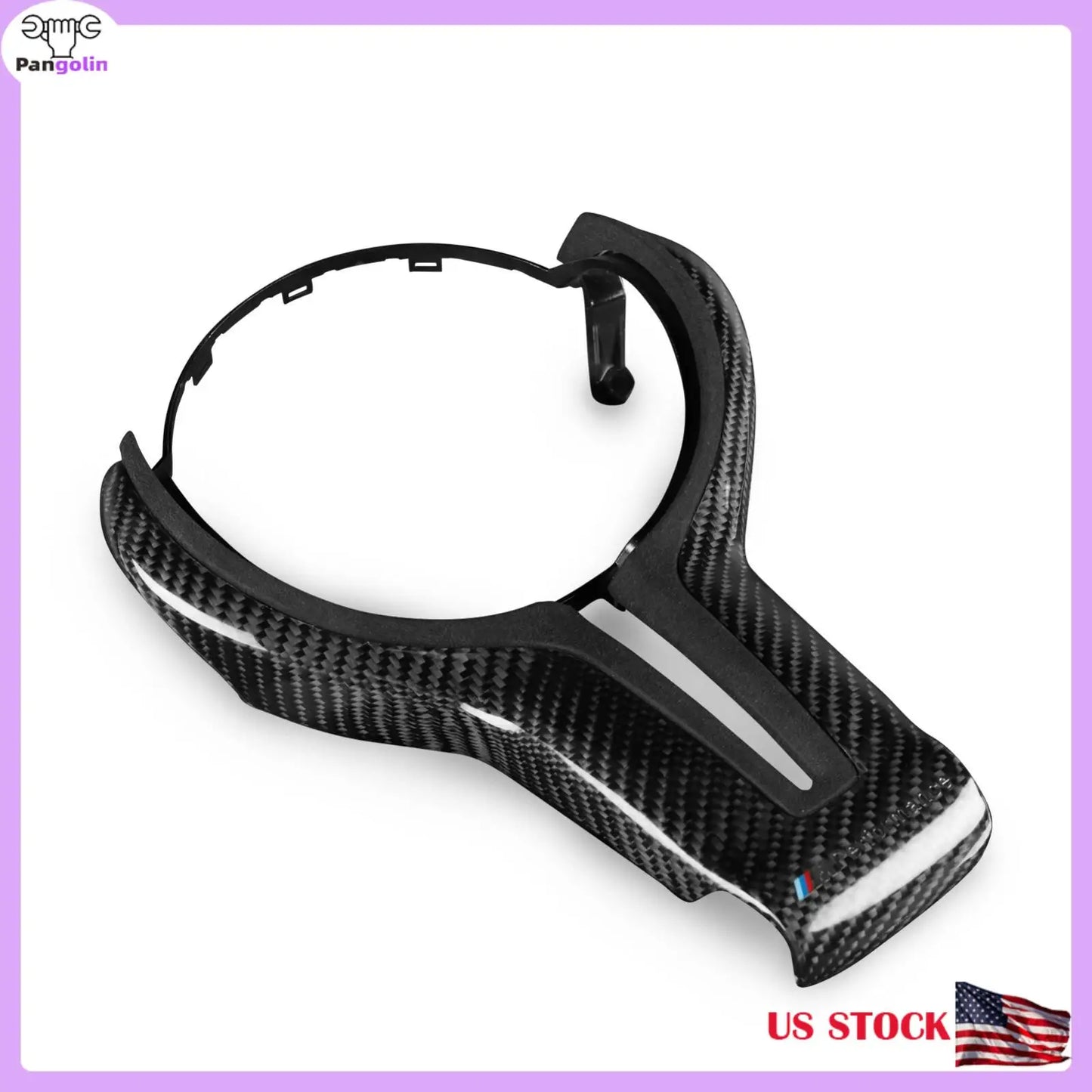 Pangolin Suede Carbon Fiber Steering Wheel Trim Replace Fit For BMW M2 M3 M4 M5 M6 X5M Car Interior Parts