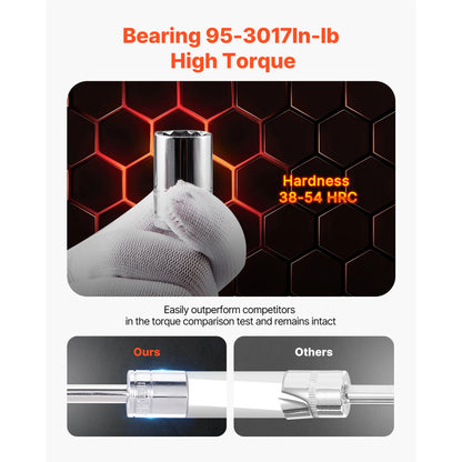 SucceBuy Mechanics Tool Set Socket Set 450 Pcs Deep and Standard Sockets SAE Metric Mechanic Tool Kit Accessories Storage Case